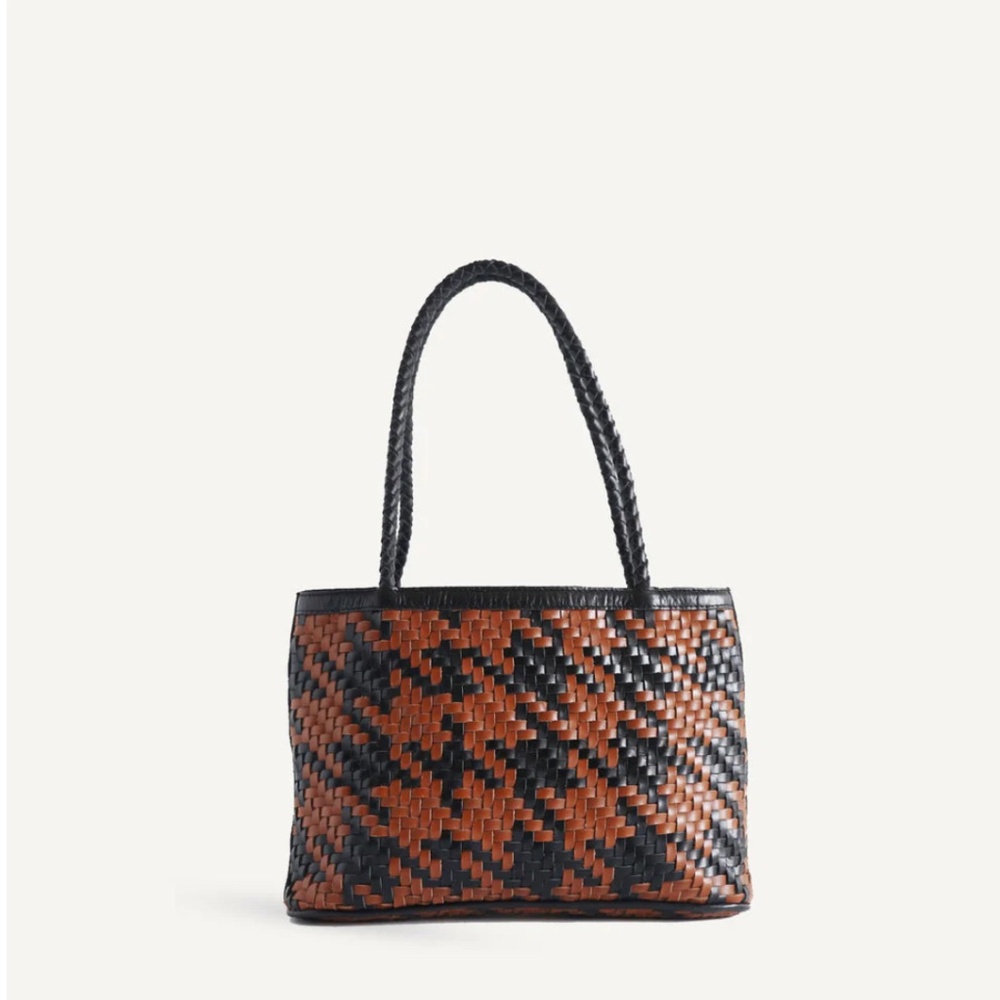 Bembien Black and Brown Woven Shoulder Bag